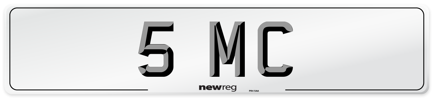 5 MC Number Plate from New Reg